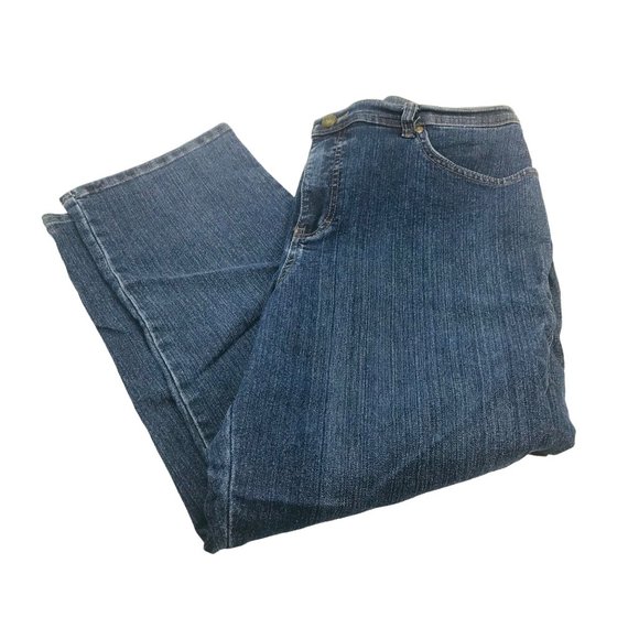 Gloria Vanderbilt Women's Size 16 Petite Denim Blue Jean Preowned Good Condition - Picture 1 of 15